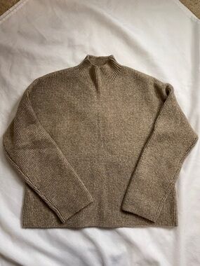 Abercrombie & Fitch Women's Crewneck Ribbed Sweater - Taupe Heather